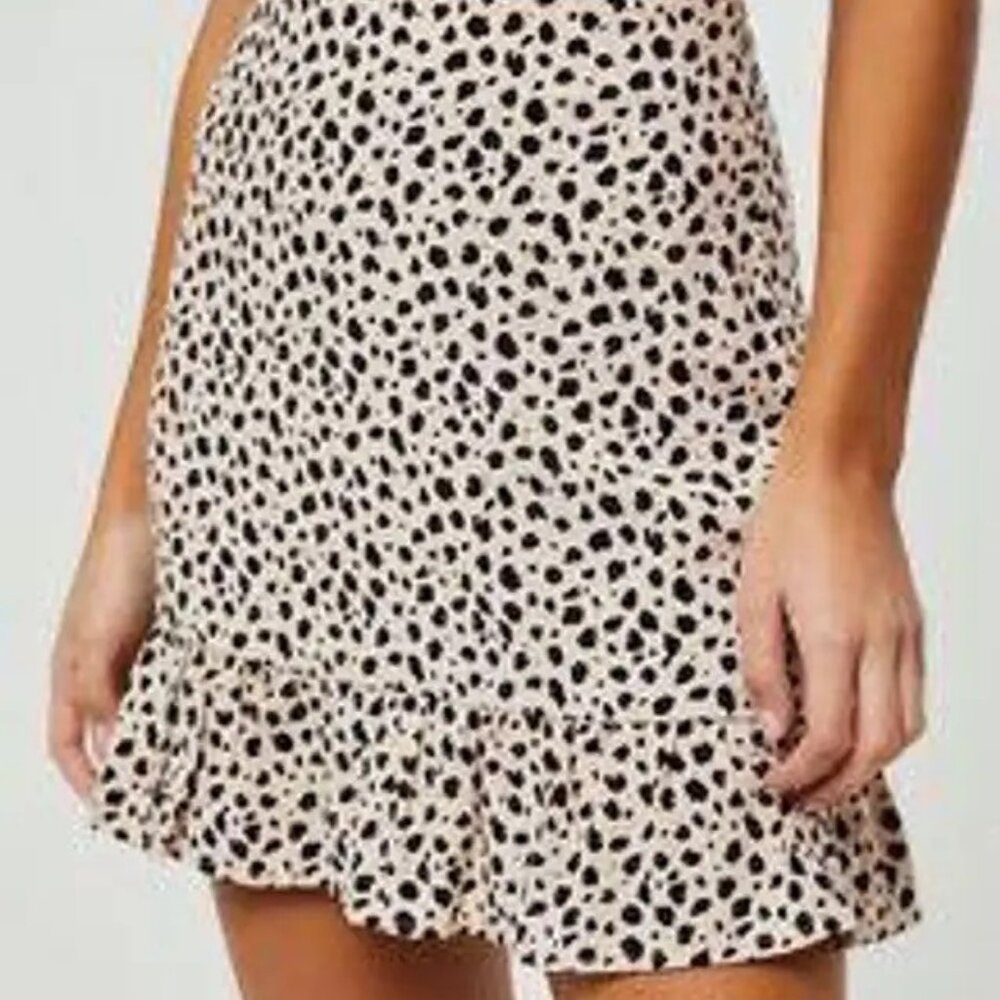 Lottie Moss Ruffle Leopard Mini Skirt